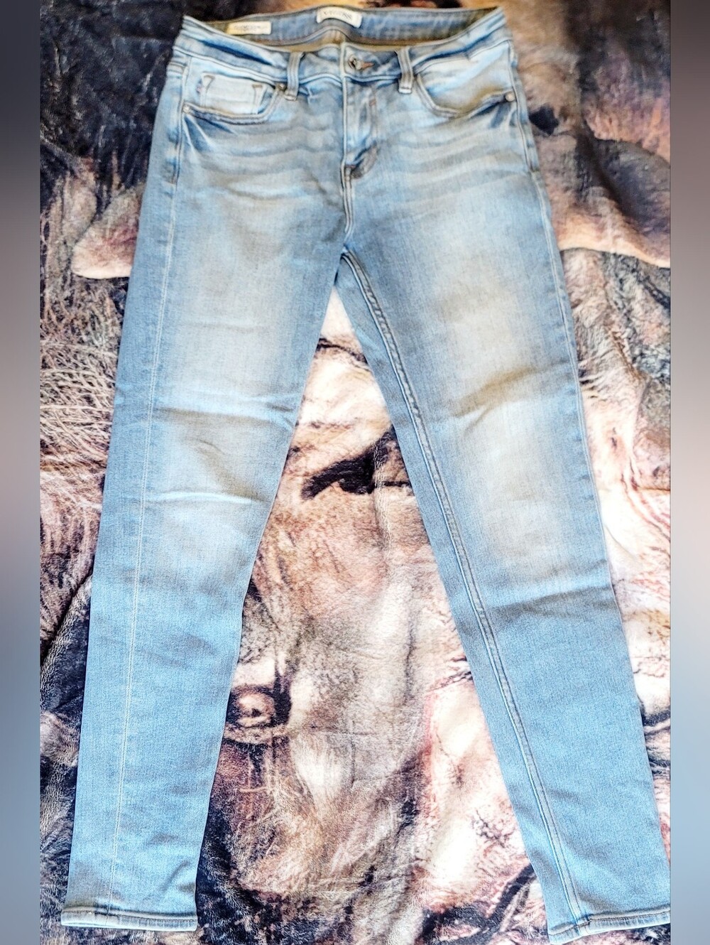 VIGOSS Thompson Tomboy Light Wash Ripped Skinny Jeans SZ 27